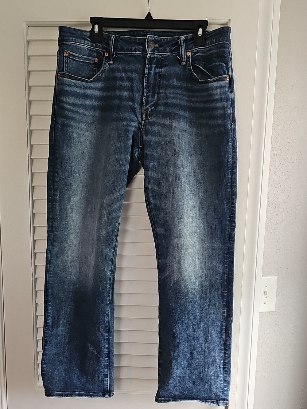 American Eagle Outfitters Dark Blue Straight Leg Jeans